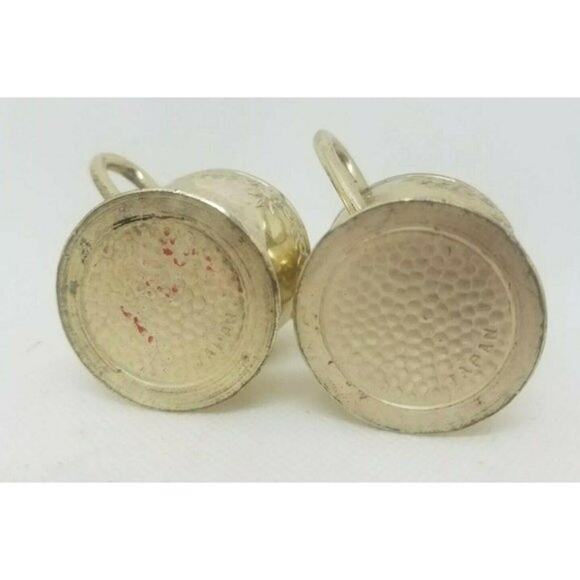 Vintage Japan Teapot Salt & Pepper Shakers Tea Pots Embossed Floral S&P Elegan - Picture 10 of 12